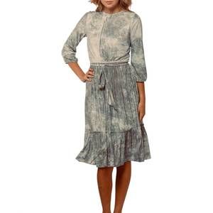 NEW LILAC mesh midi dress in slate